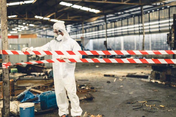 Professional Sewage Cleanup technician working in Adell, WI